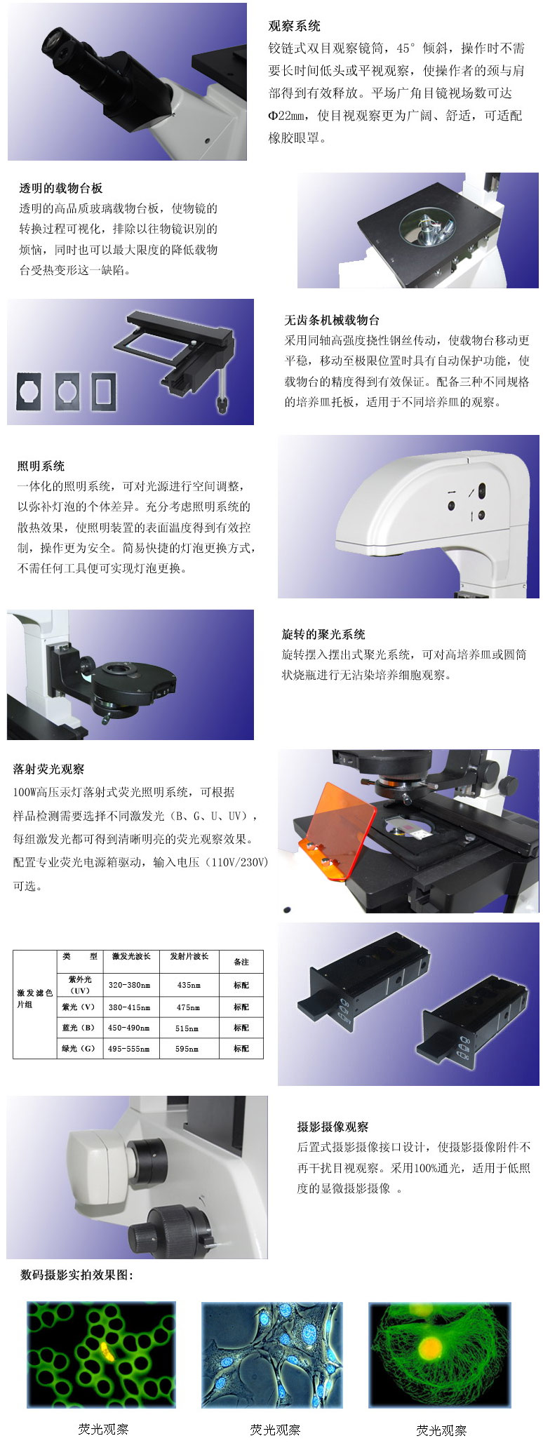 DYX-2倒置荧光显微镜